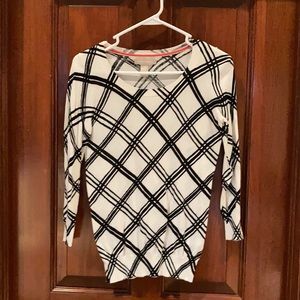 Cream and Black Banana Republic Sweater